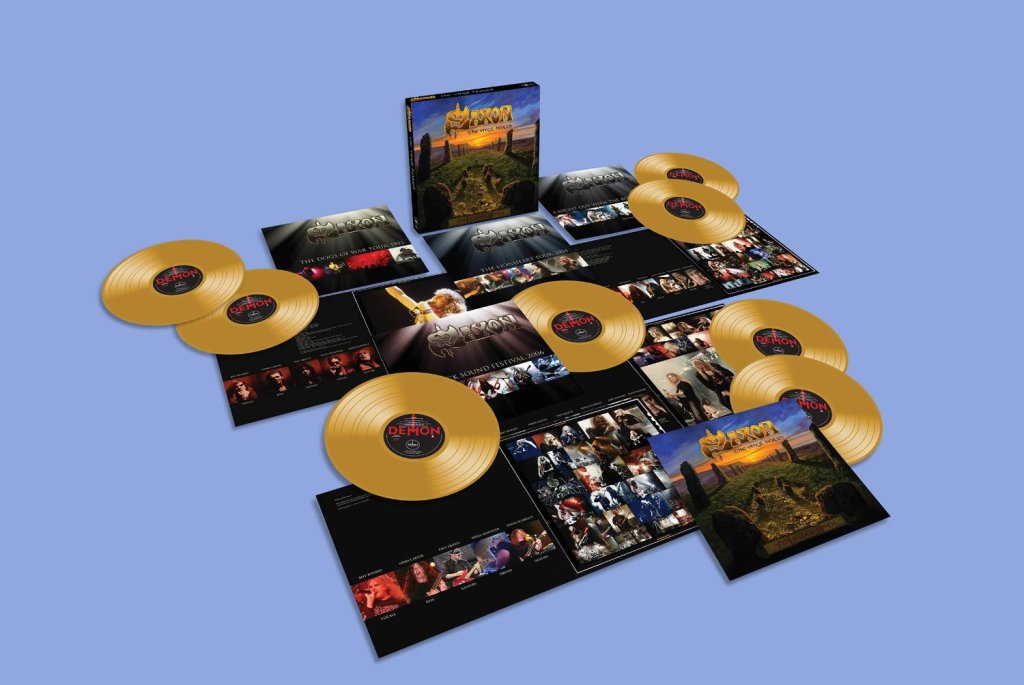 Saxon release – The Vinyl Hoard – a LIVE 4 double LP Boxset on Gold Vinyl & Tour in October