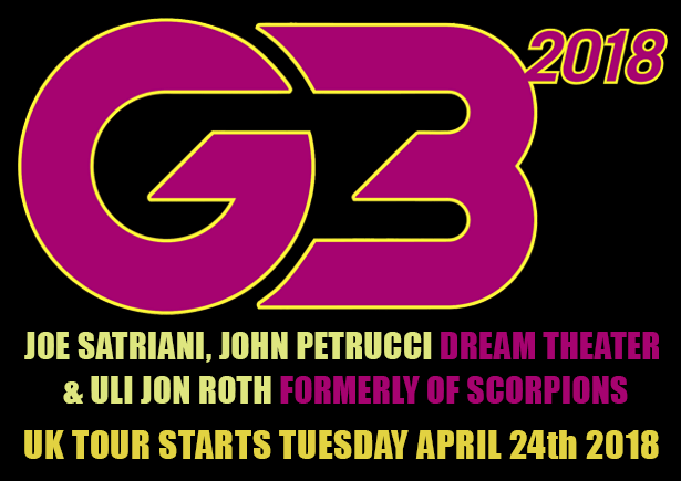 Joe Satriani announces G3 2018 UK tour with John Petrucci & Uli Jon&nbsp;Roth