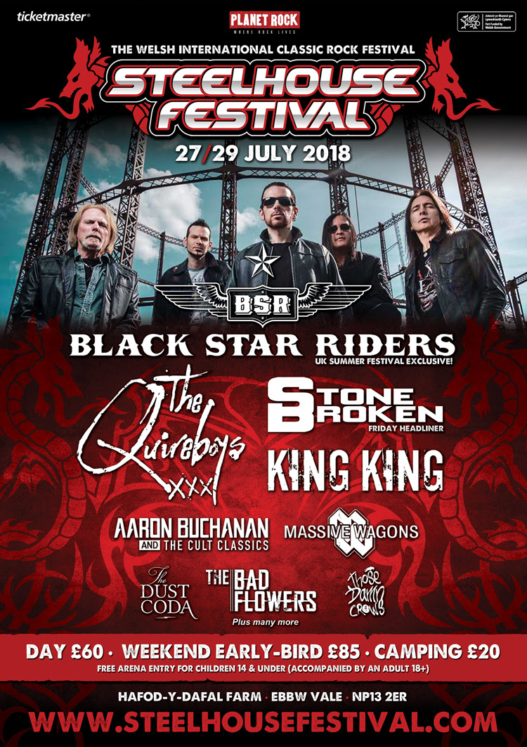 Steelhouse Festival: 2018 to feature Black Star Riders and much&nbsp;more