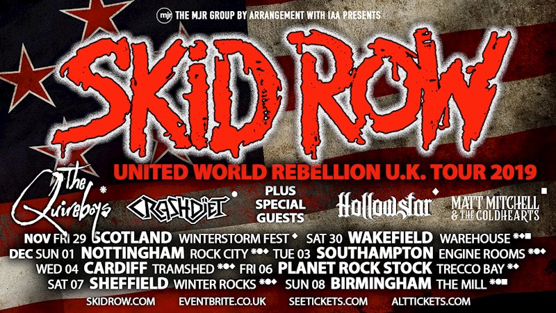 SKID ROW UK tour dates announced