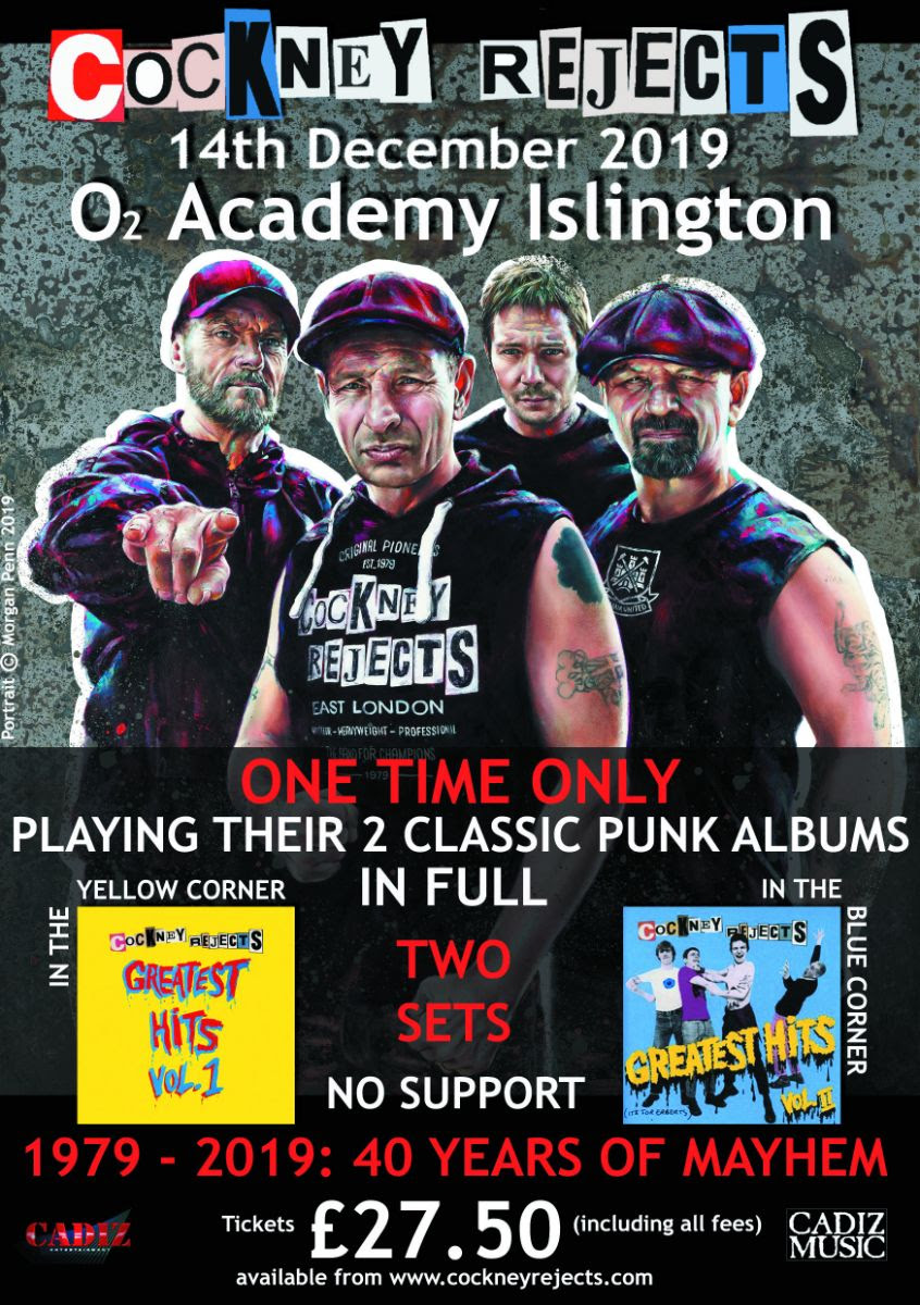 Cockney Rejects: 40 years Celebration Book, Signed DVD, Show