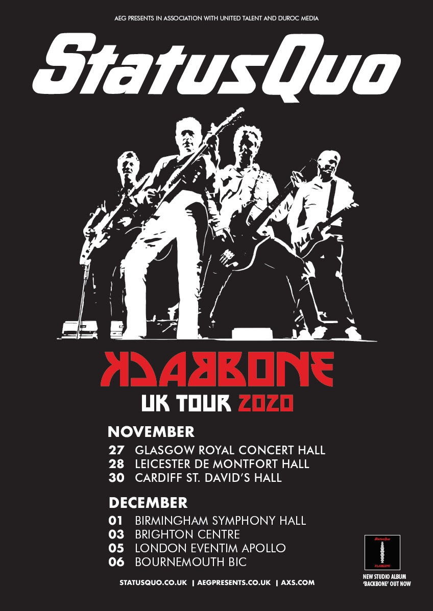 Status Quo: ‘Backbone’ UK 2020 Tour; nine extra dates&nbsp;added