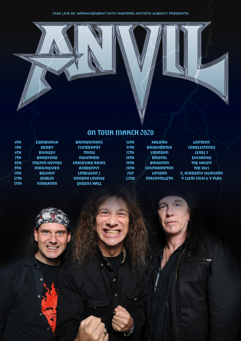 ANVIL head back to the UK for a 17 date tour March&nbsp;2020