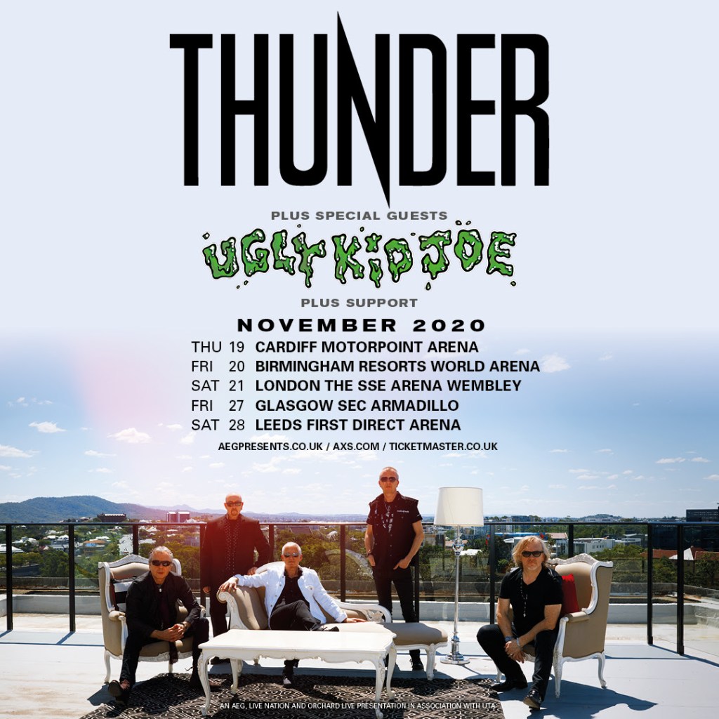 Thunder: Announce 5-Arena UK Tour for&nbsp;2020