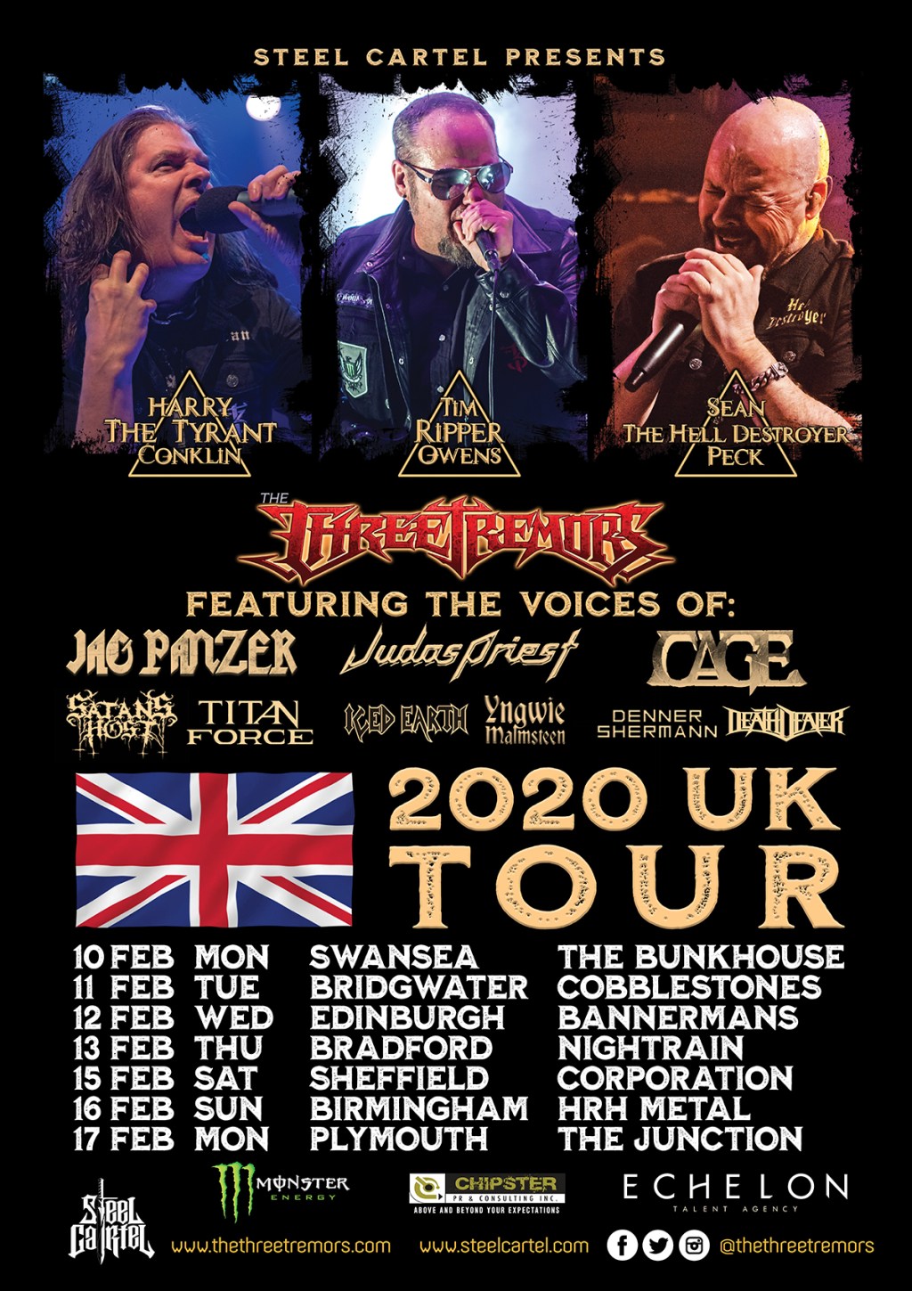 THE THREE TREMORS announce UK shows, release of 3 Disc set, ‘The Solo&nbsp;Versions’