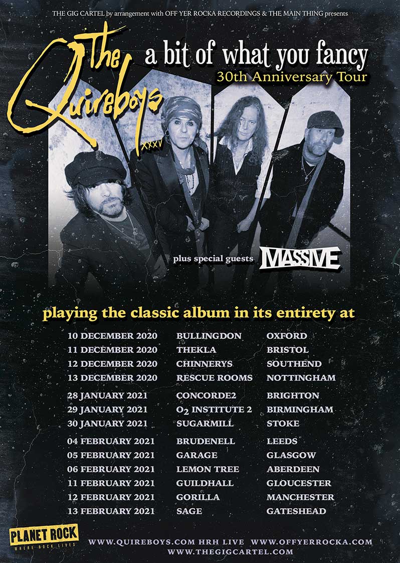 Quireboys announce ‘A Bit Of What You Fancy’ 30th Anniversary Tour